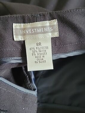 Investments Dark Dark Blue Womenss Dress Pants - Classic Tailored Style